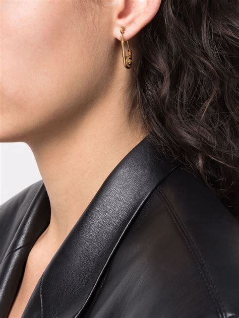 versace safety pin buy|Versace safety pin earrings.